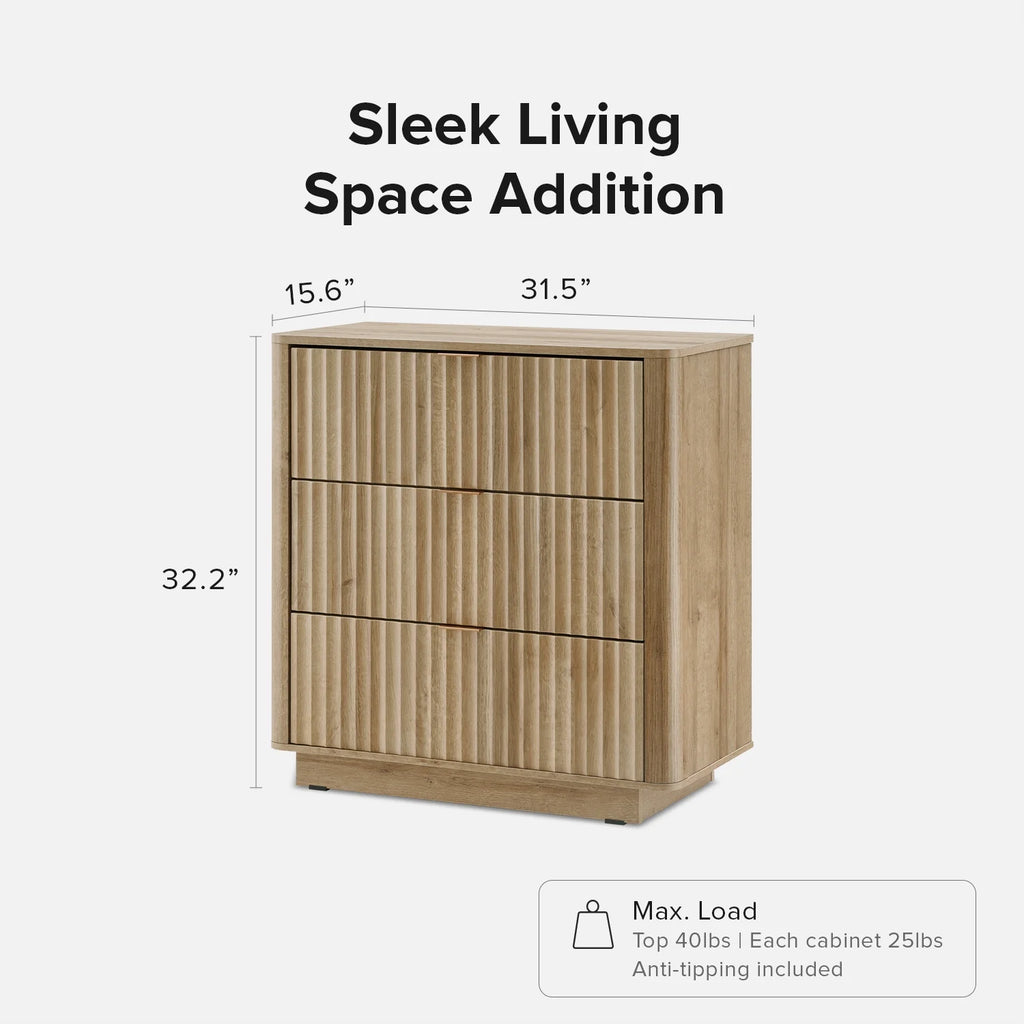 Oak 3 Drawer Dresser S16020