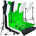 Photo Video Studio Light Kit with 3 Color Backdrops G268704