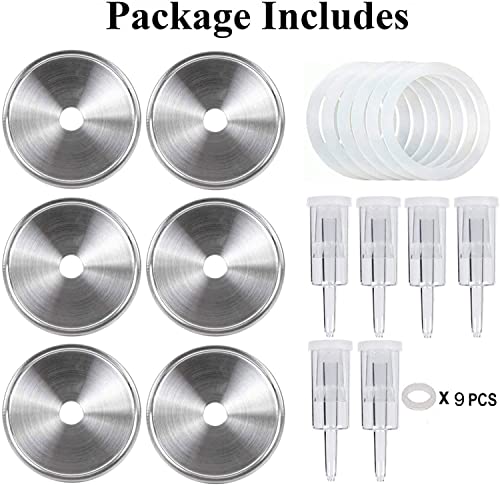 6 Set Stainless Steel Fermentation Lids for Wide Mouth Jars Y236