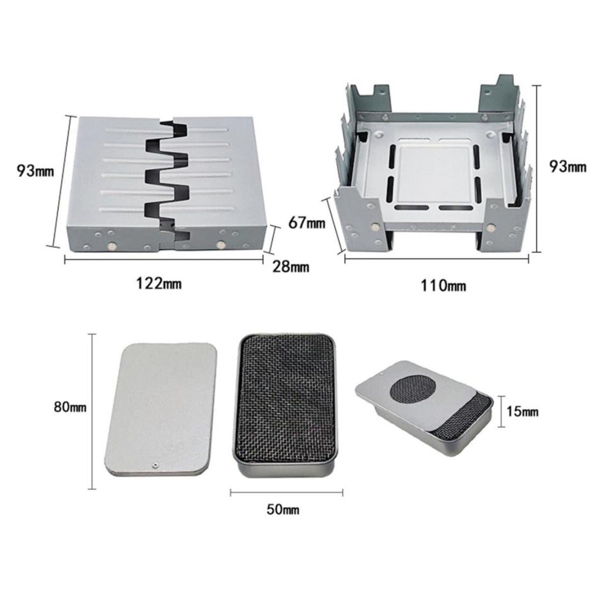 Liquid Fuel Camping Stove Set with Folded Stand Grill N76652