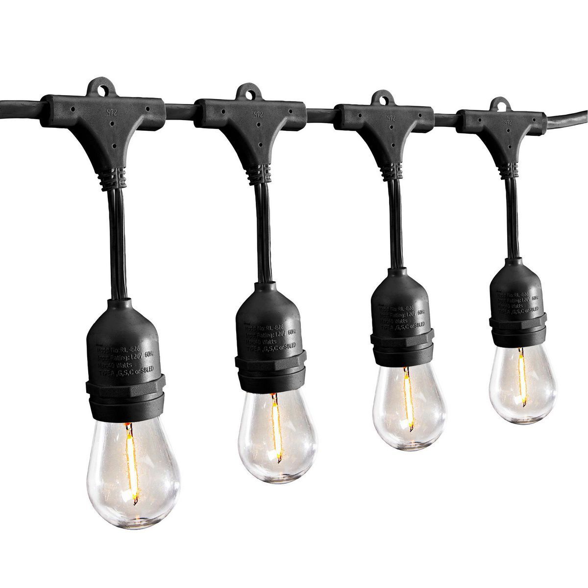 Black LED Outdoor String Lights H94128
