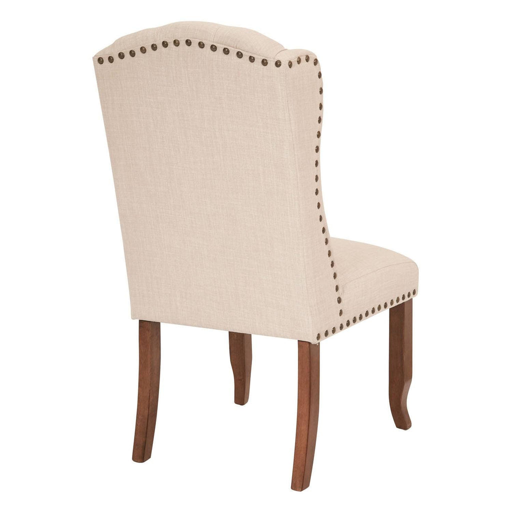Navy Tufted Wing Dining Chair C805
