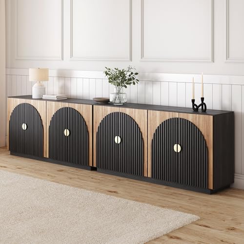 65 Inch Fluted Buffet Cabinet with Storage Y437366