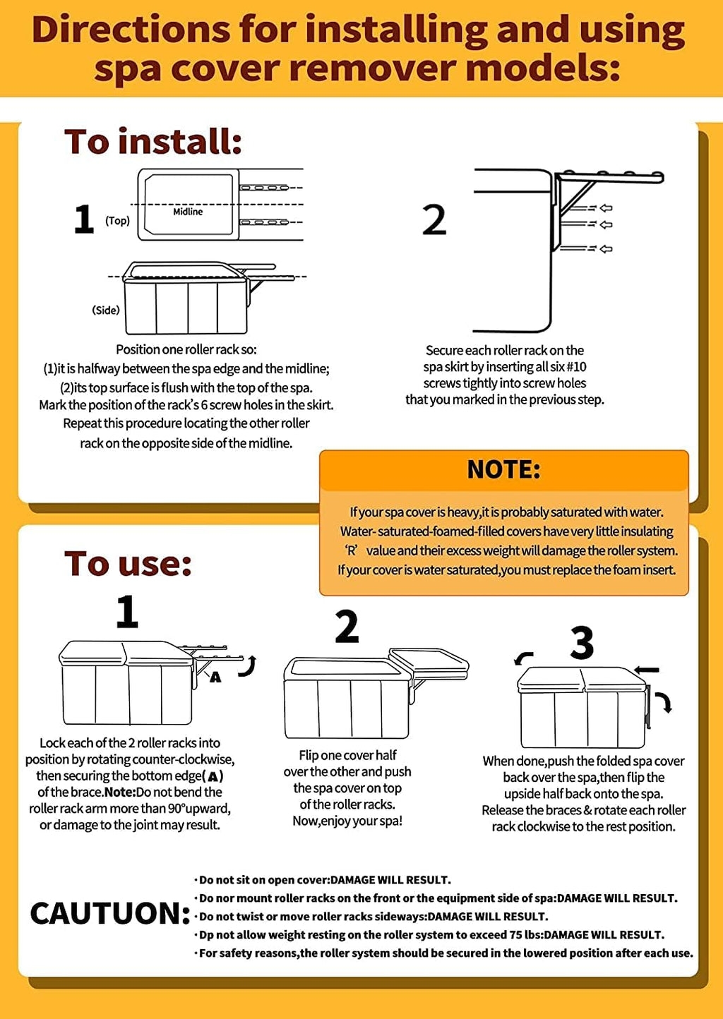 Hot Tub Cover Lifter Removal System B2935