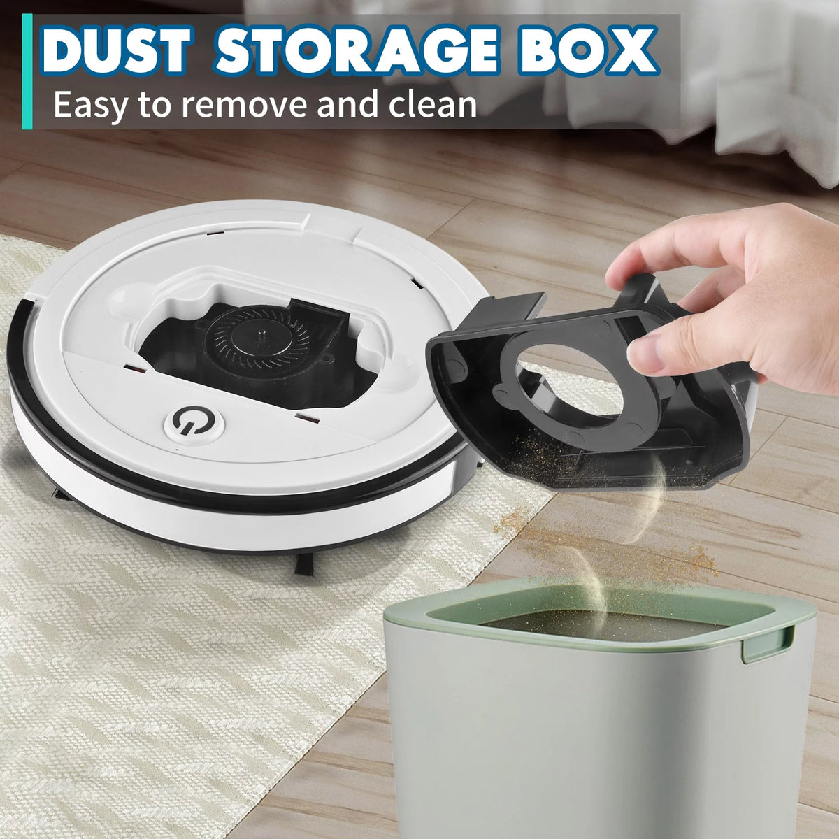 Robot Vacuum Cleaner with Remote Control, 2000Pa Robotic Vacuum J774381