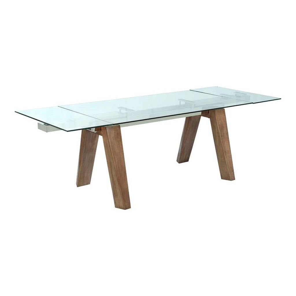 63" Steel and Glass Dining Table P614