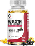 Quercetin 1000mg with Bromelain, Vitamin C & D3, Zinc, 120 Capsules P752339