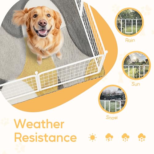 32 Inch 8 Panels Heavy Duty Metal Portable Pet Playpen J93029