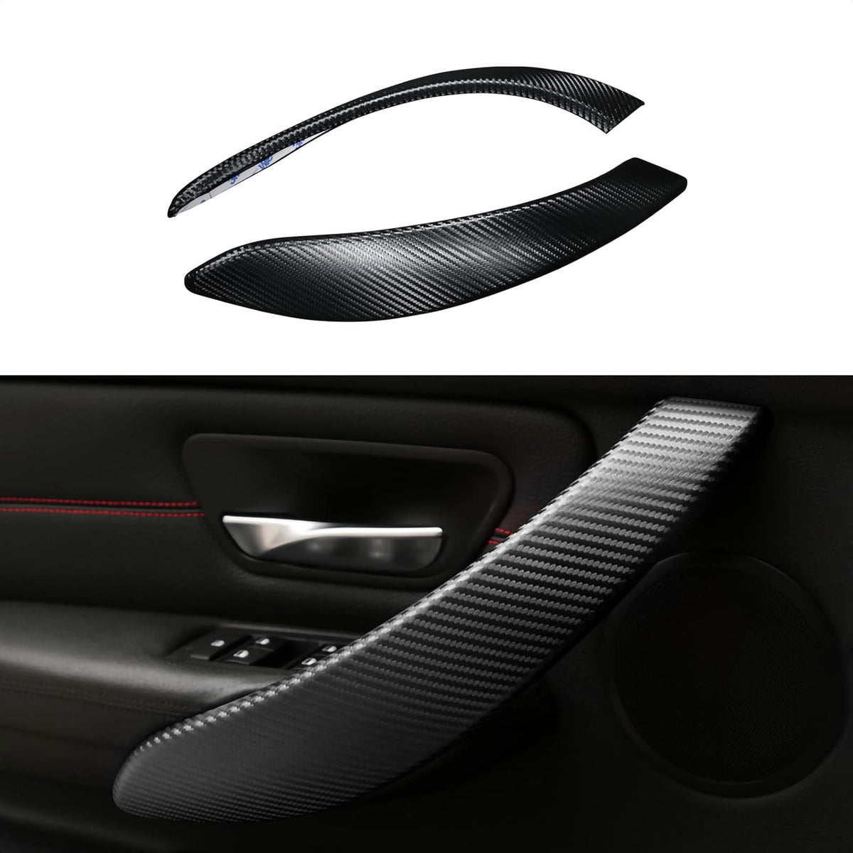 Blue ABS Car Sticker Decal Multimedia Panel Frame Trim Cover A352