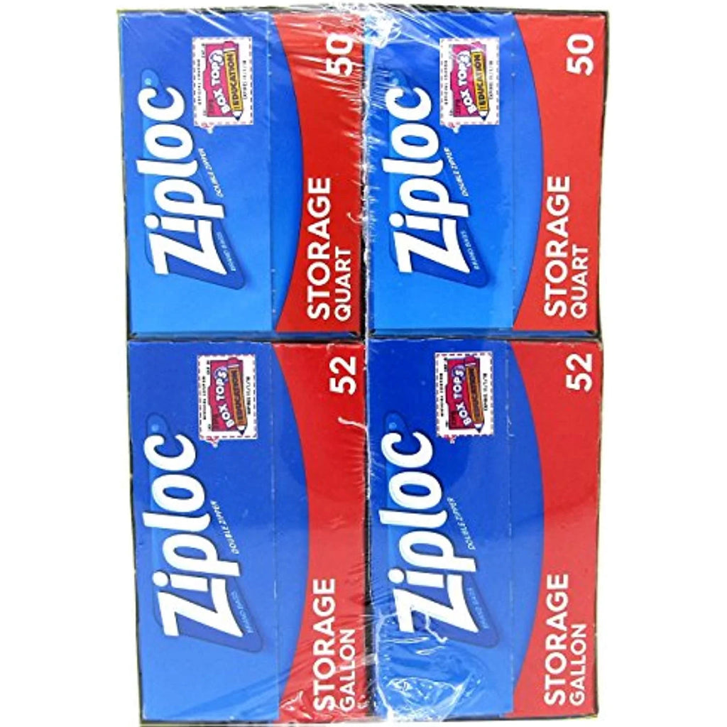204 Count Gallon & Quart Double Zipper Storage Bags Y148870