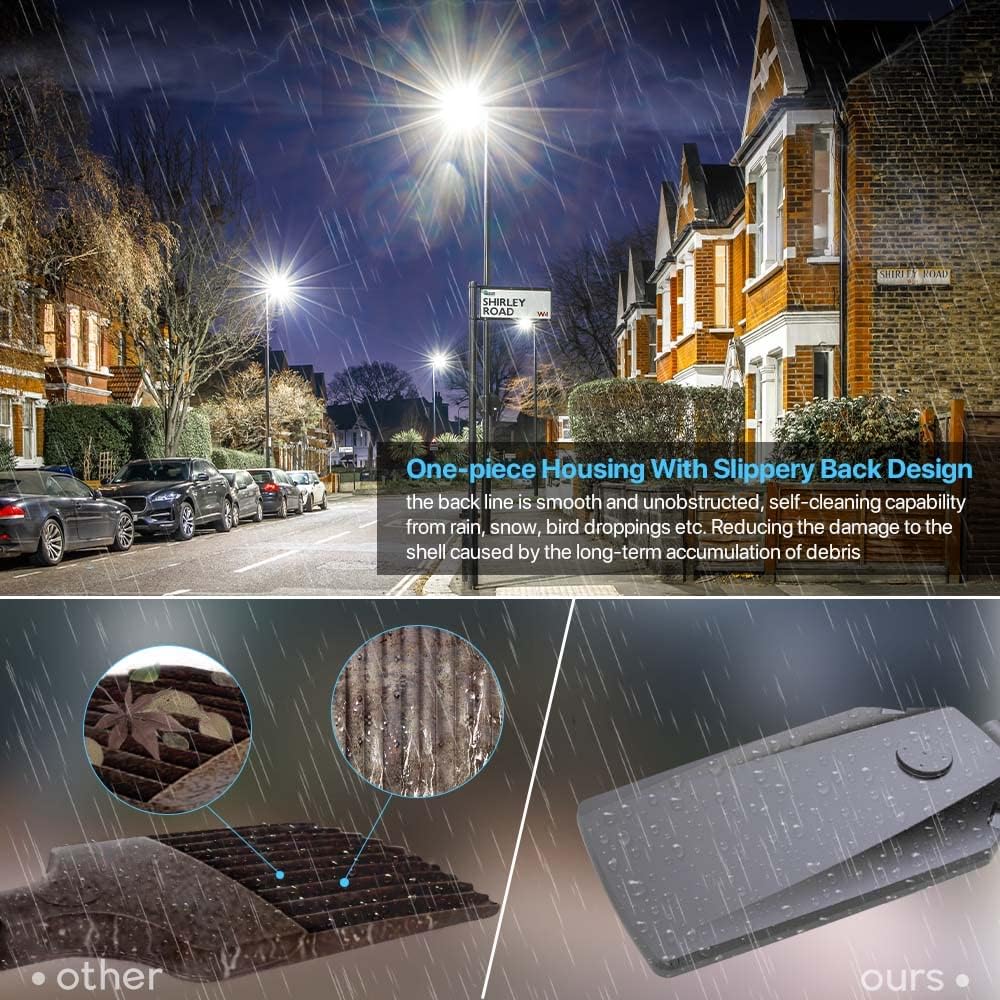 100W 5000K LED Parking Lot Pole Light with Photocell Slip Fitter E118384