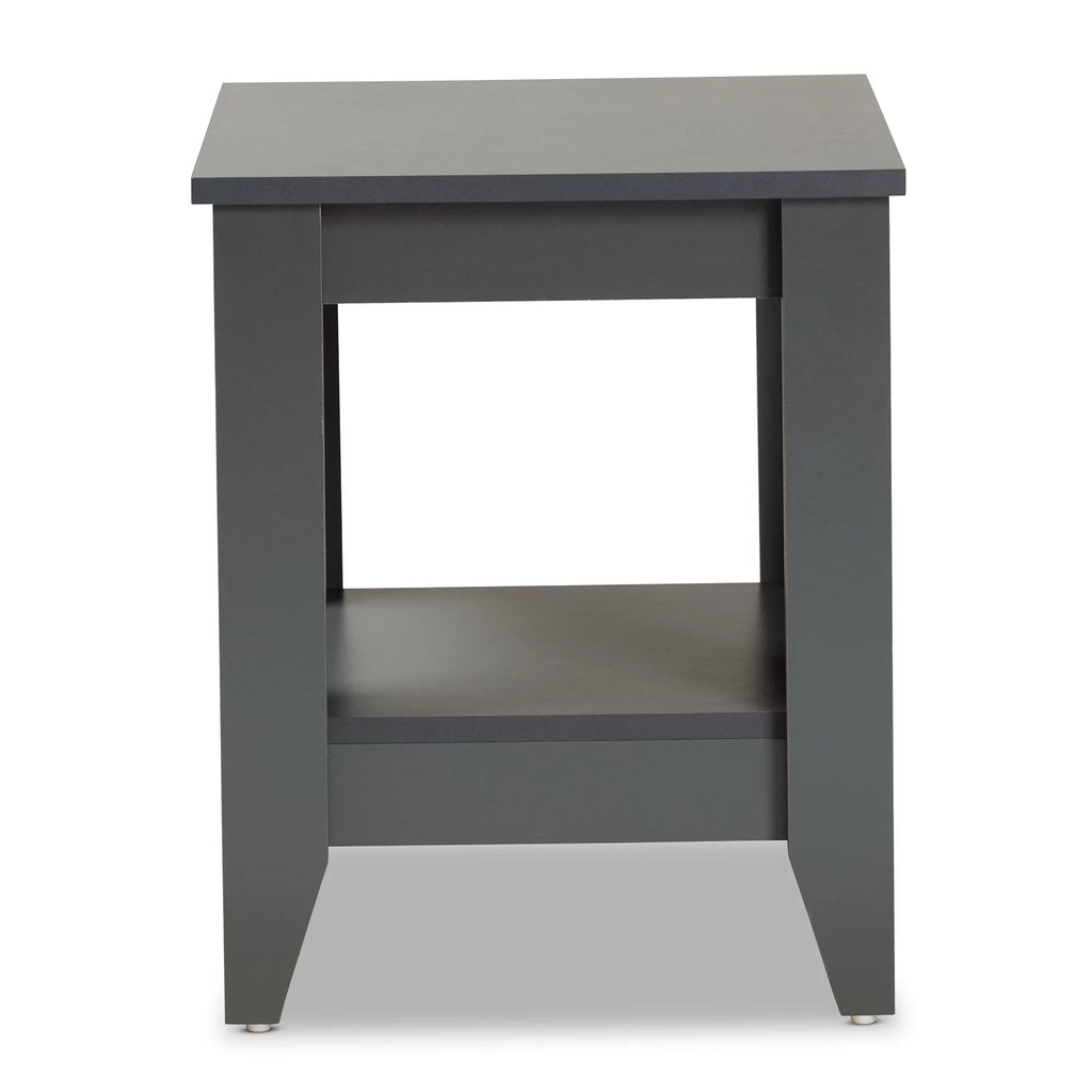 Grey Finished Wood End Table F2873