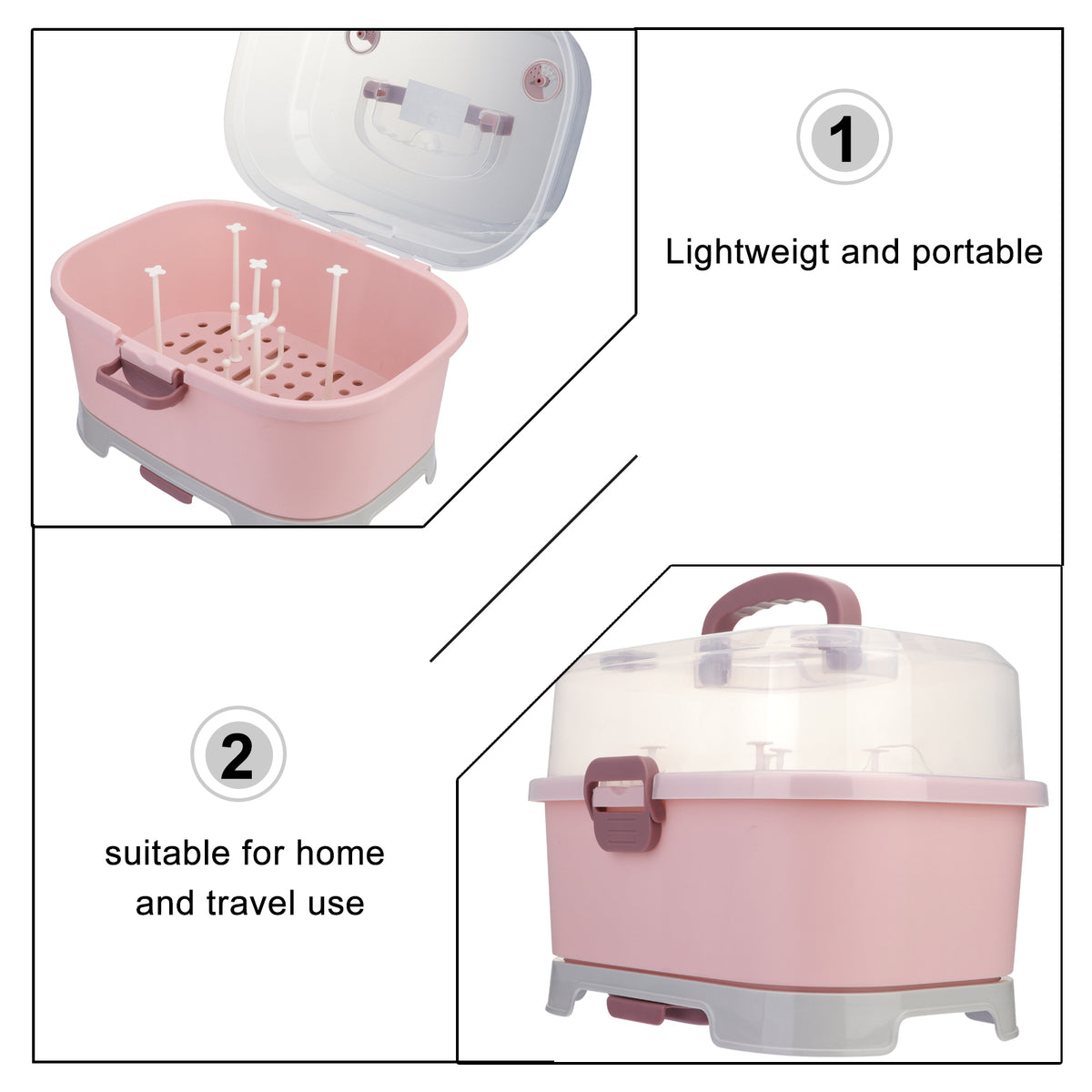 Milk Bottle Case Baby Bottle Drying Rack Box J61631