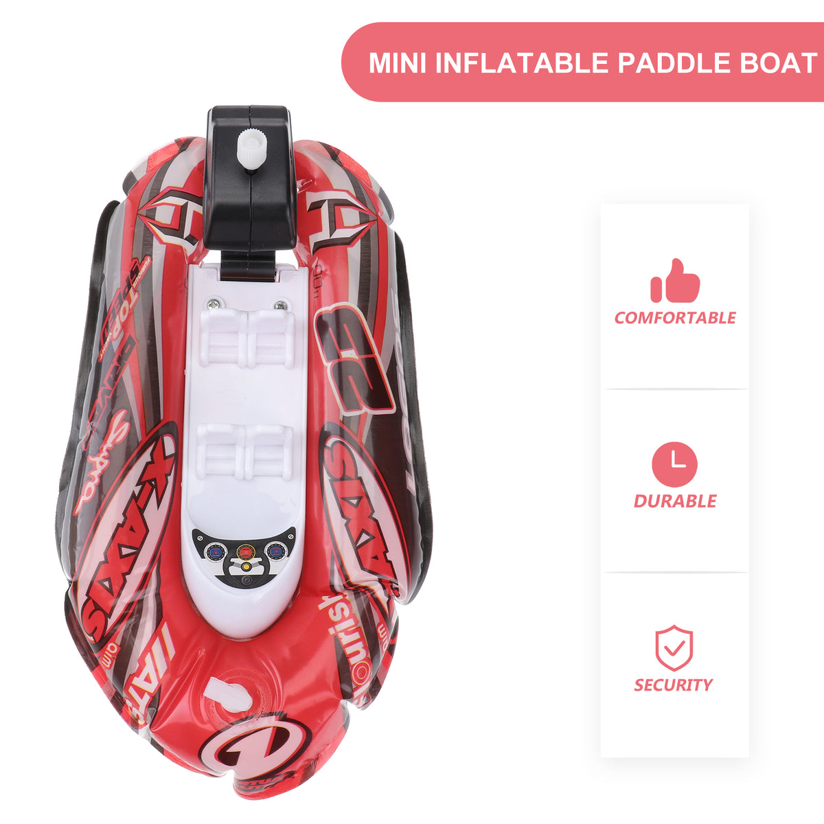 Mini Inflatable Paddle Boat Bathing Toy (Blue + Red + Yellow) W921