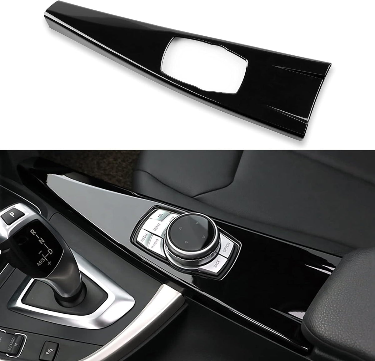Blue ABS Car Sticker Decal Multimedia Panel Frame Trim Cover A352