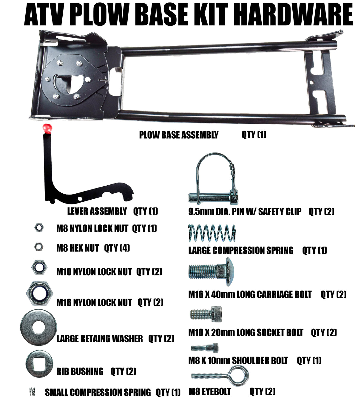 48" Universal ATV Snow Plow Blade Kit H9008