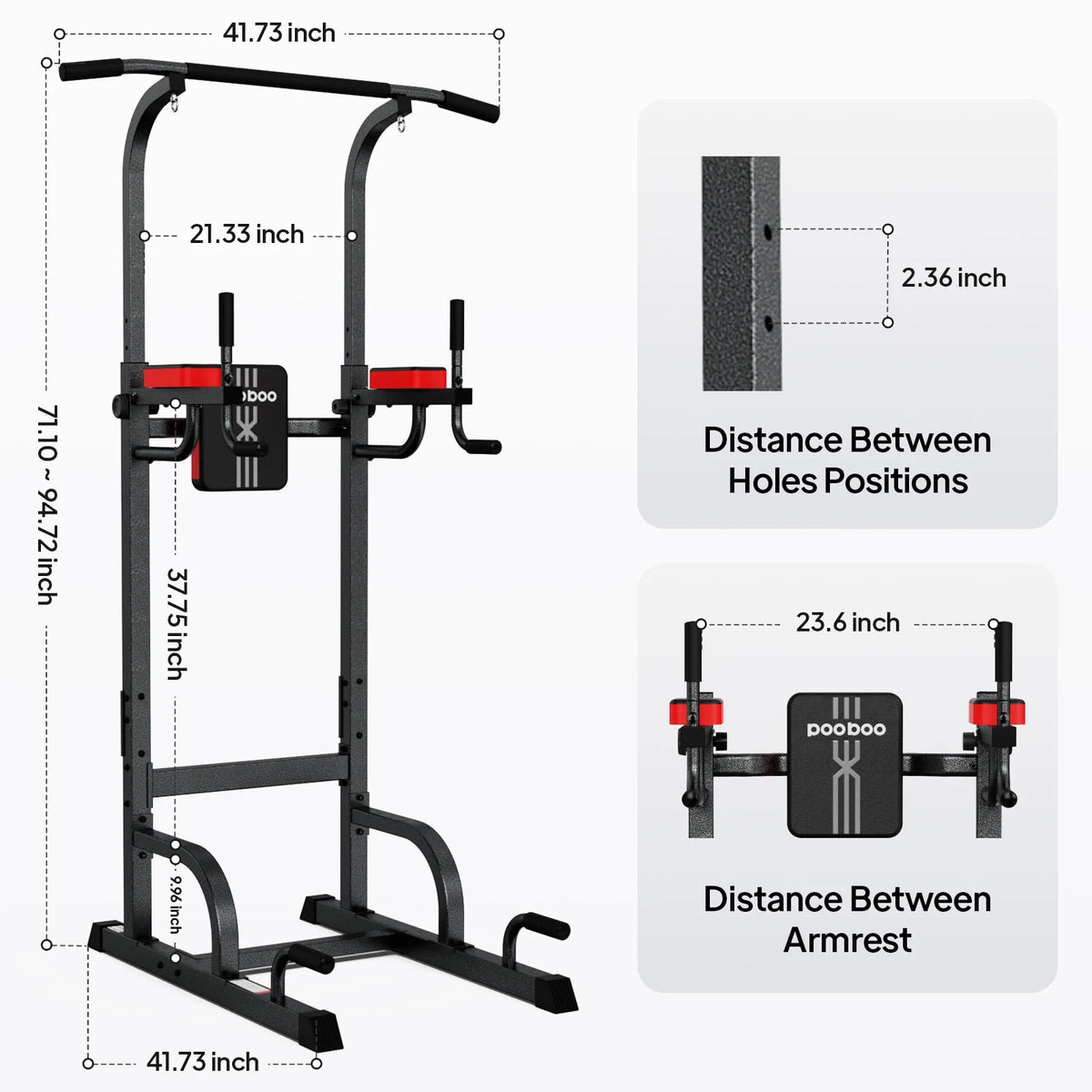 Multifunction Power Tower Dip Station Pull up Bar N209
