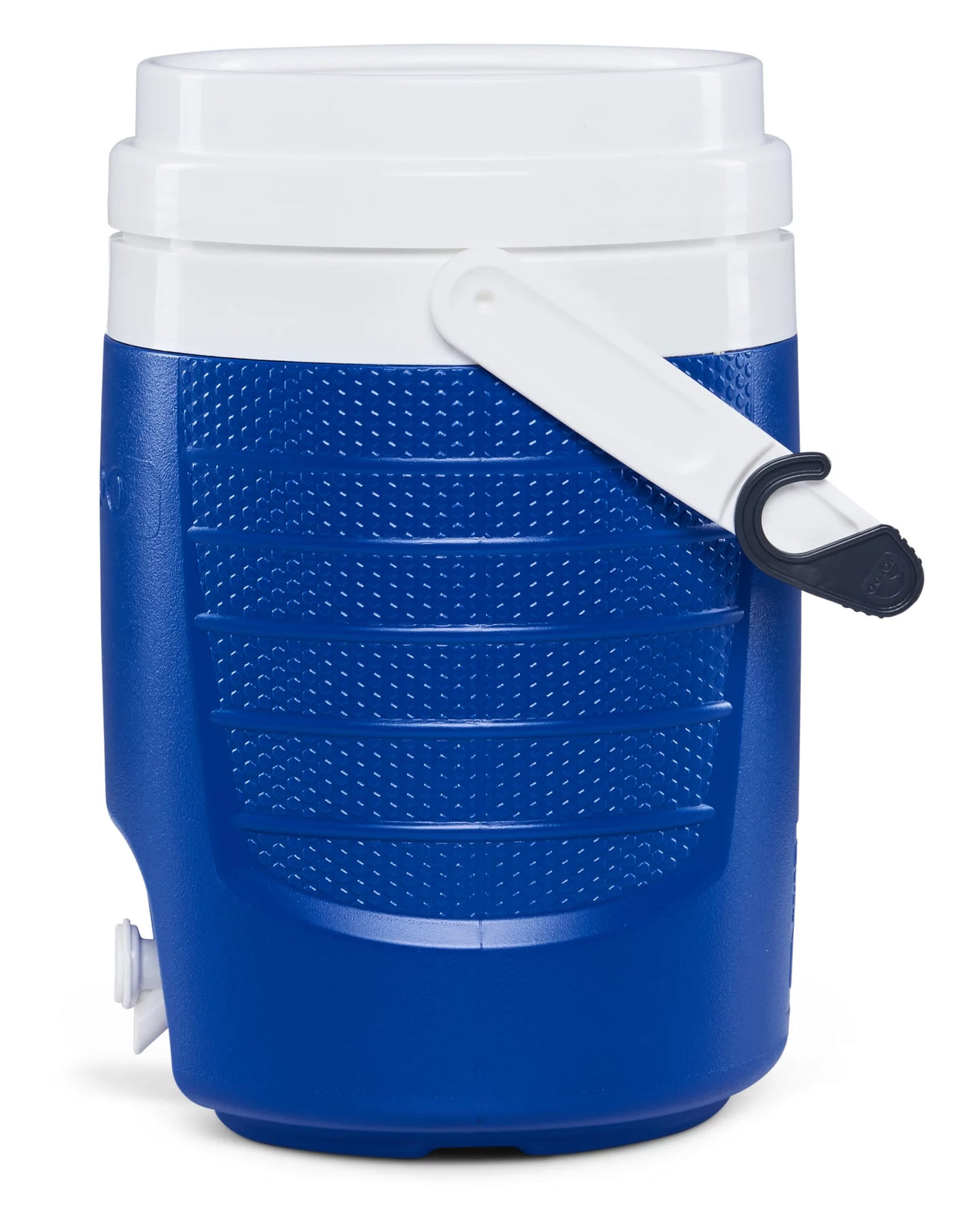 2-Gallon Blue Plastic Beverage Jug with Hooks W54337