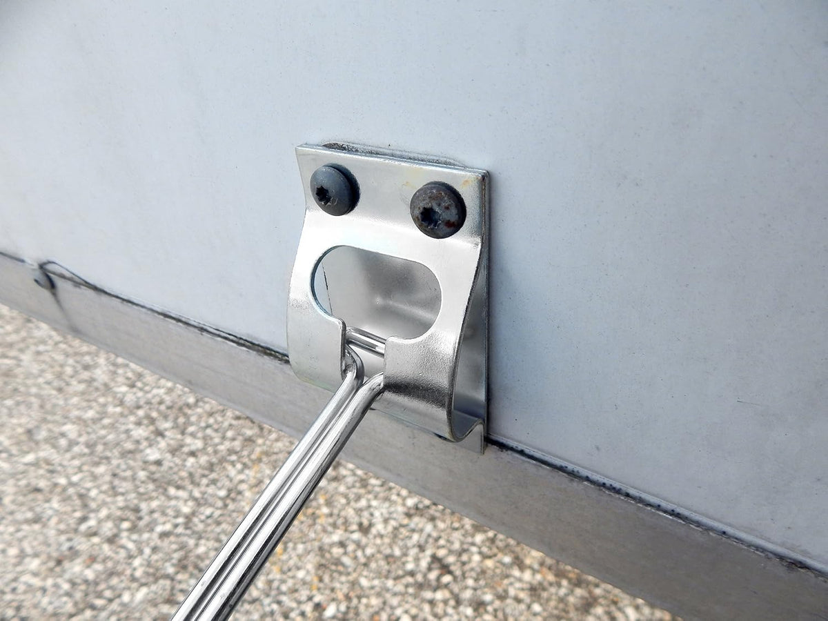 12 Metal T-Style Door Holder Entry Door Catches 6 Inch Long Zinc Plated Steel Pack of 2 I365698