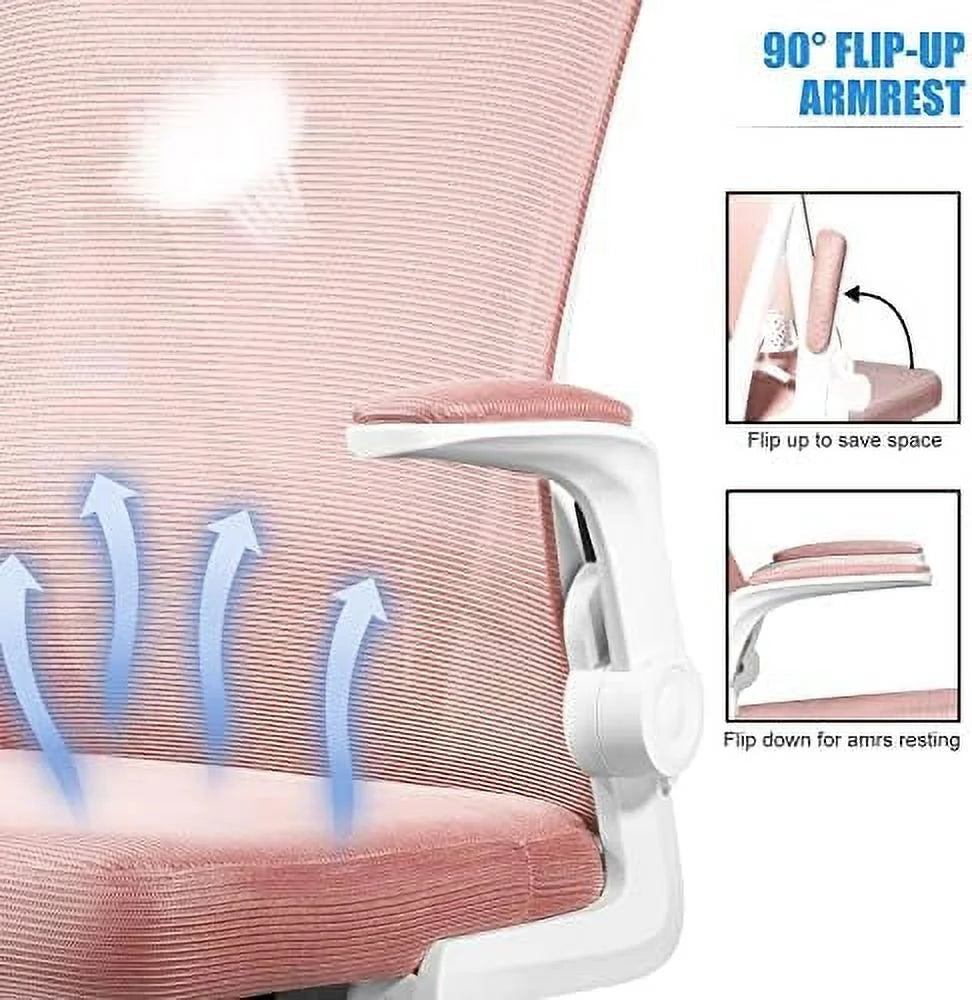 Blue Mesh Ergonomic Office Chair with Lumbar Support H325