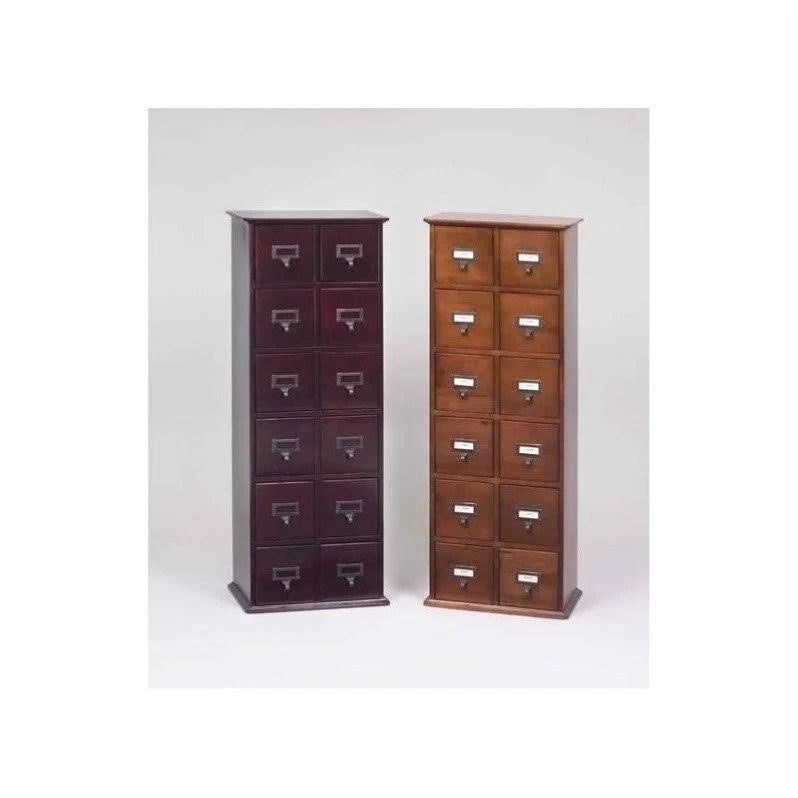 40x22 12-Drawer Oak Media Storage Cabinet F537610