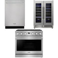 36 Gas Range, Dishwasher and Wine Cooler V5484