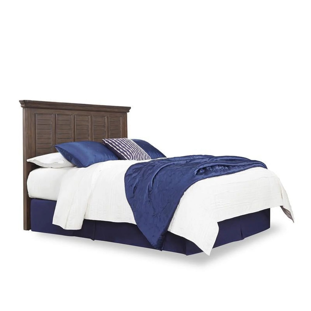 Wood Queen Headboard with Three Panels in Brown Q9775