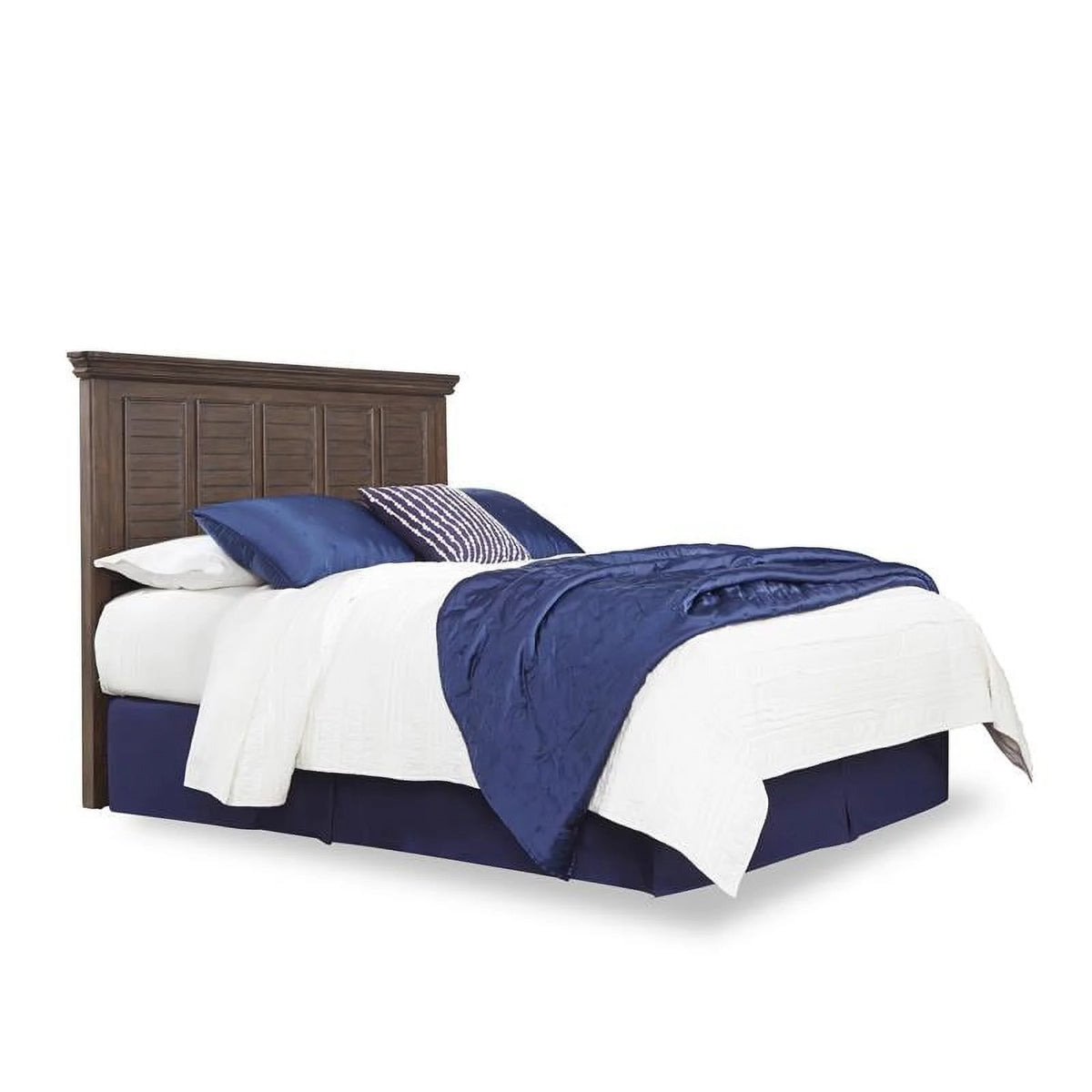 Wood Queen Headboard with Three Panels in Brown Q9775