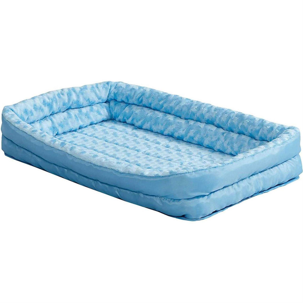 Double Bolster Pet Bed Blue J7502
