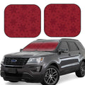 Christmas Red Snowflakes 2 Pack Foldable Car Windshield Sun Shade I345302