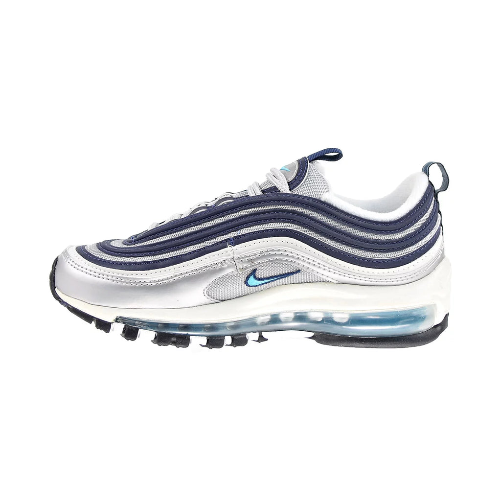 Metallic Silver Chlorine Blue Shoes O51414