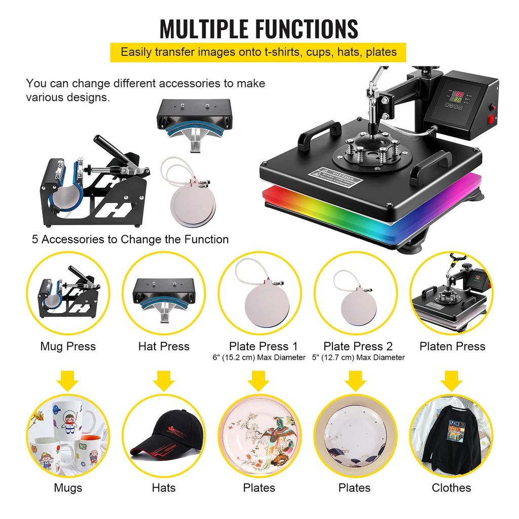 12 x 15 inch 5 in 1 Heat Press Machine U588991