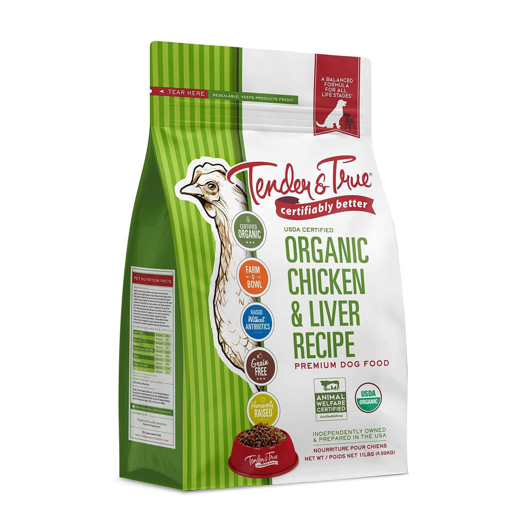 Organic Chicken & Liver Recipe Dry Dog Food T32163