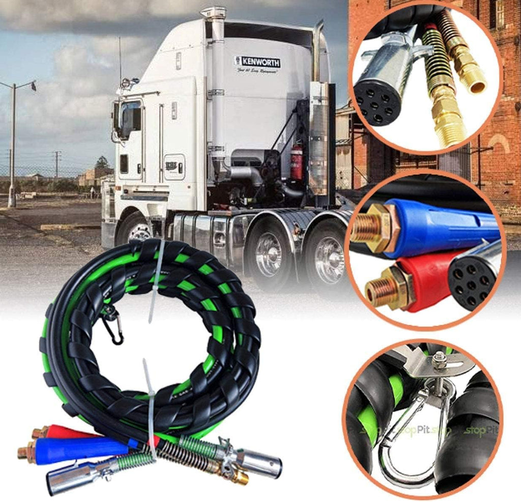 15Ft 3in1 ABS & Power Air Line Hose Assemblies for Semi Truck Trailer Tractor Q587748
