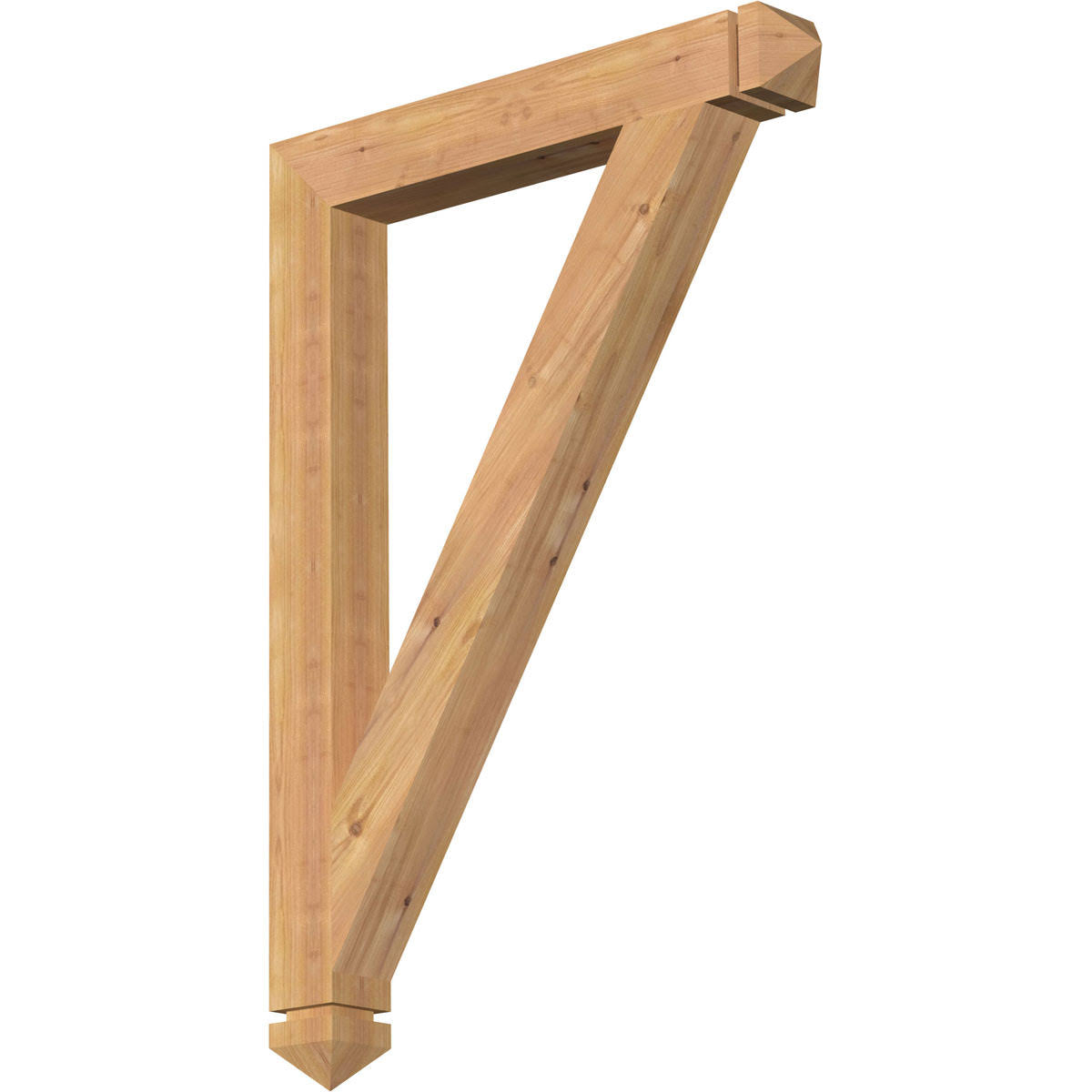 3 1/2x22W x 28x22D x 40x22H Traditional Arts & Crafts Smooth Bracket, Western Red Cedar X226