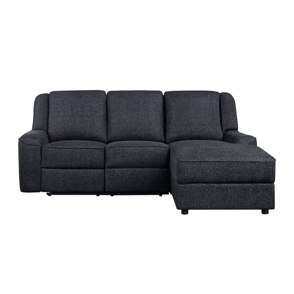 Chenille Reclining Sectional with Right Chaise W87677