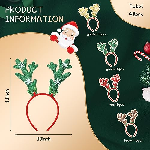 Christmas Deer Antlers Headband 12 Pcs N4247