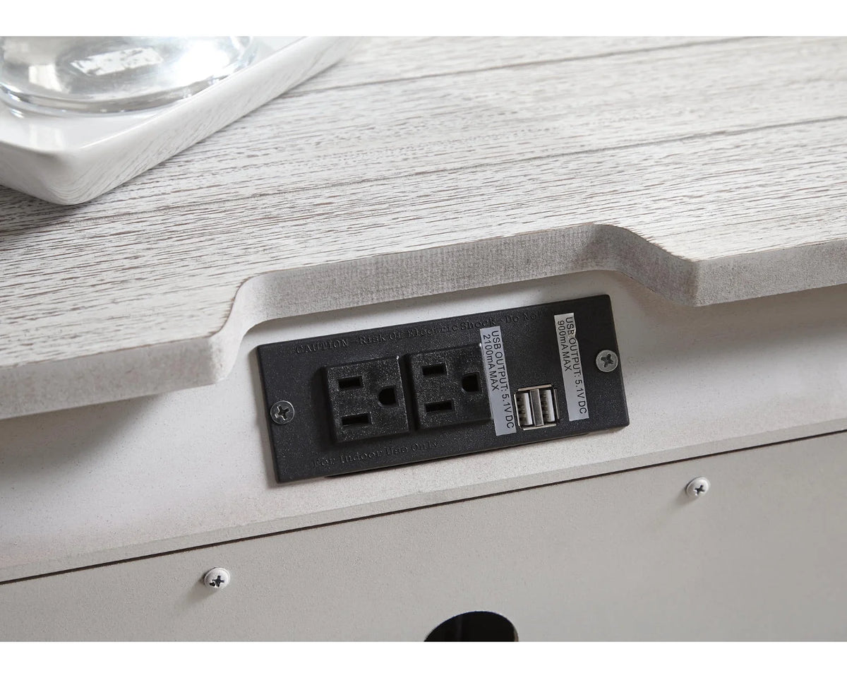 White Nightstand M14468