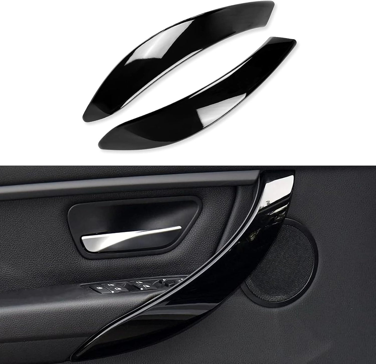Blue ABS Car Sticker Decal Multimedia Panel Frame Trim Cover A352