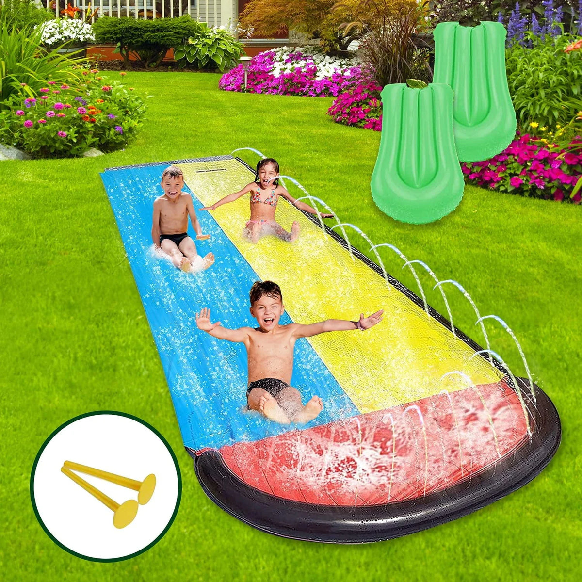 15.5ft Water Slide with Crash Pads L6748