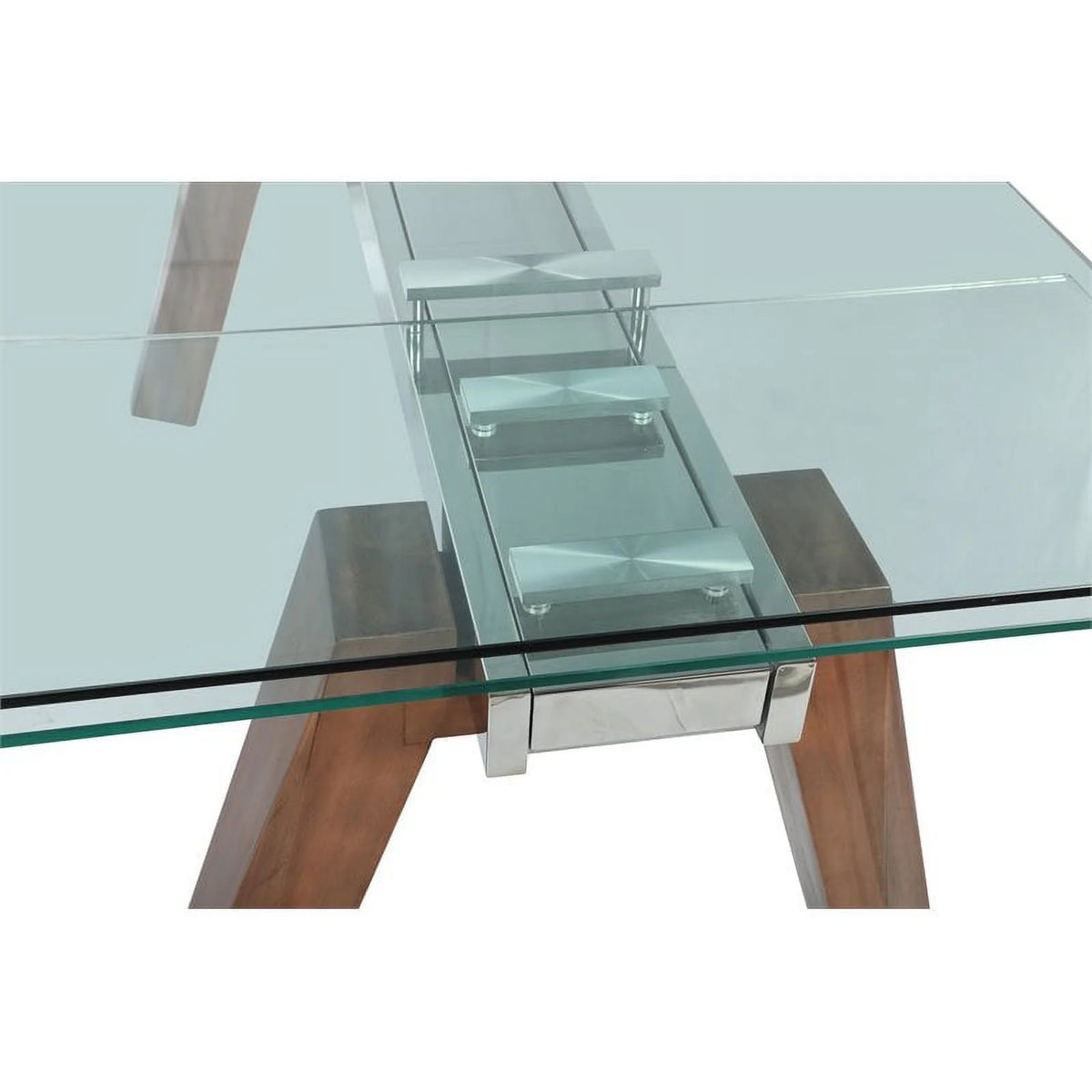 63" Steel and Glass Dining Table P614