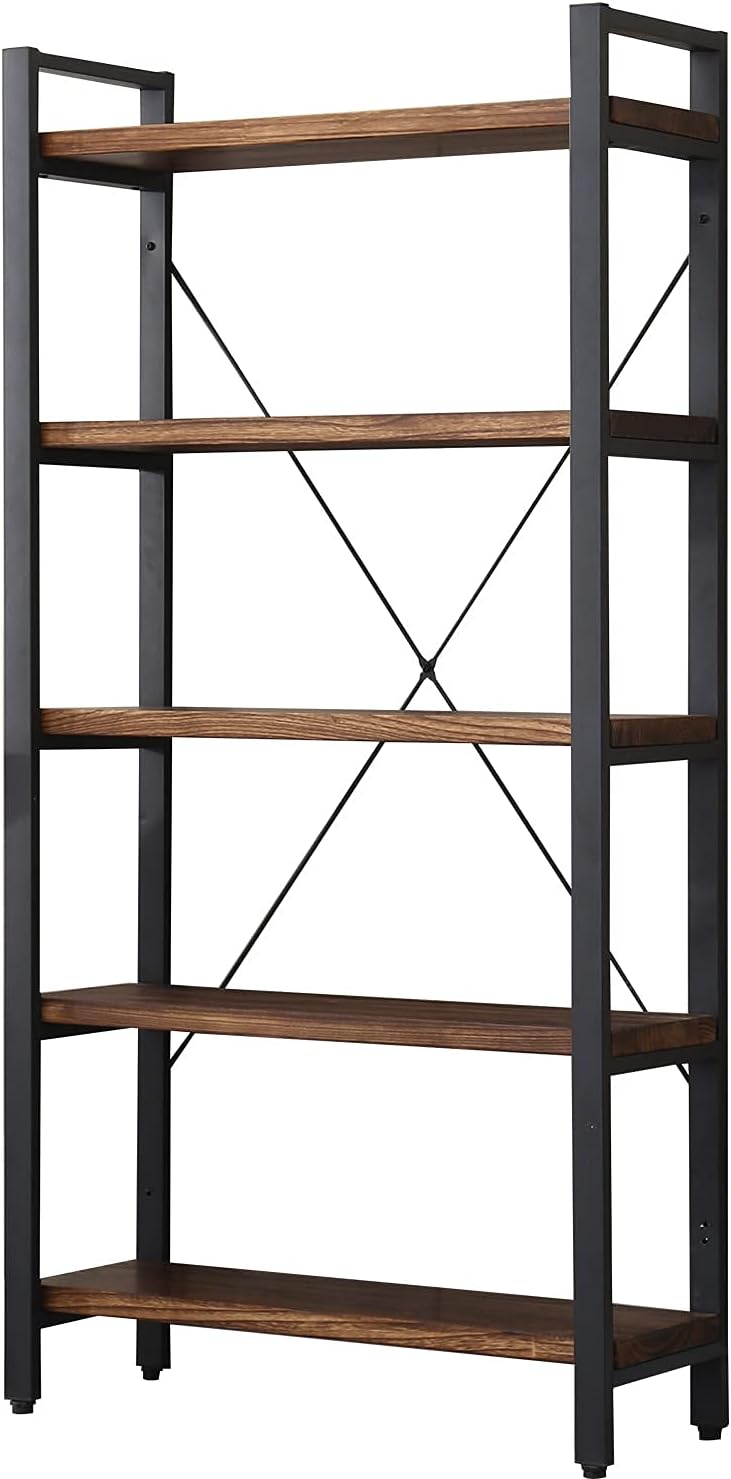 5 Tier Solid Wood Bookshelf P5203