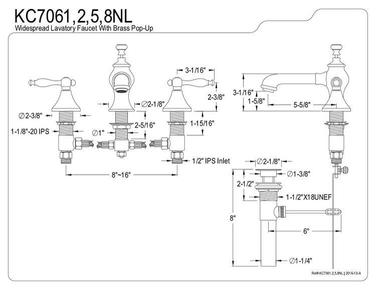 Brushed Nickel Widespread Bathroom Faucet Y358870