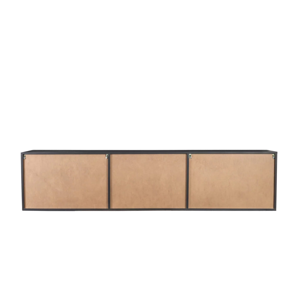Wall Mounted Floating TV Stand with Shelf and Clamshell Doors L651