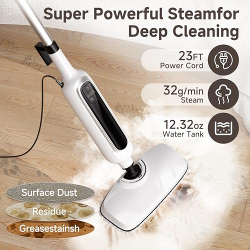 12-in-1 Steam Mop Detachable Handheld Steam Cleaner T438