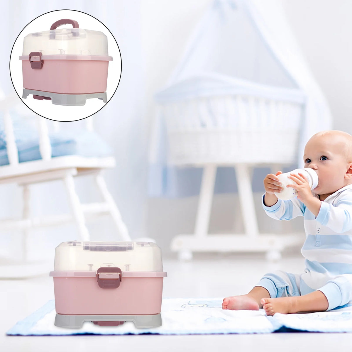 Milk Bottle Case Baby Bottle Drying Rack Box J61631