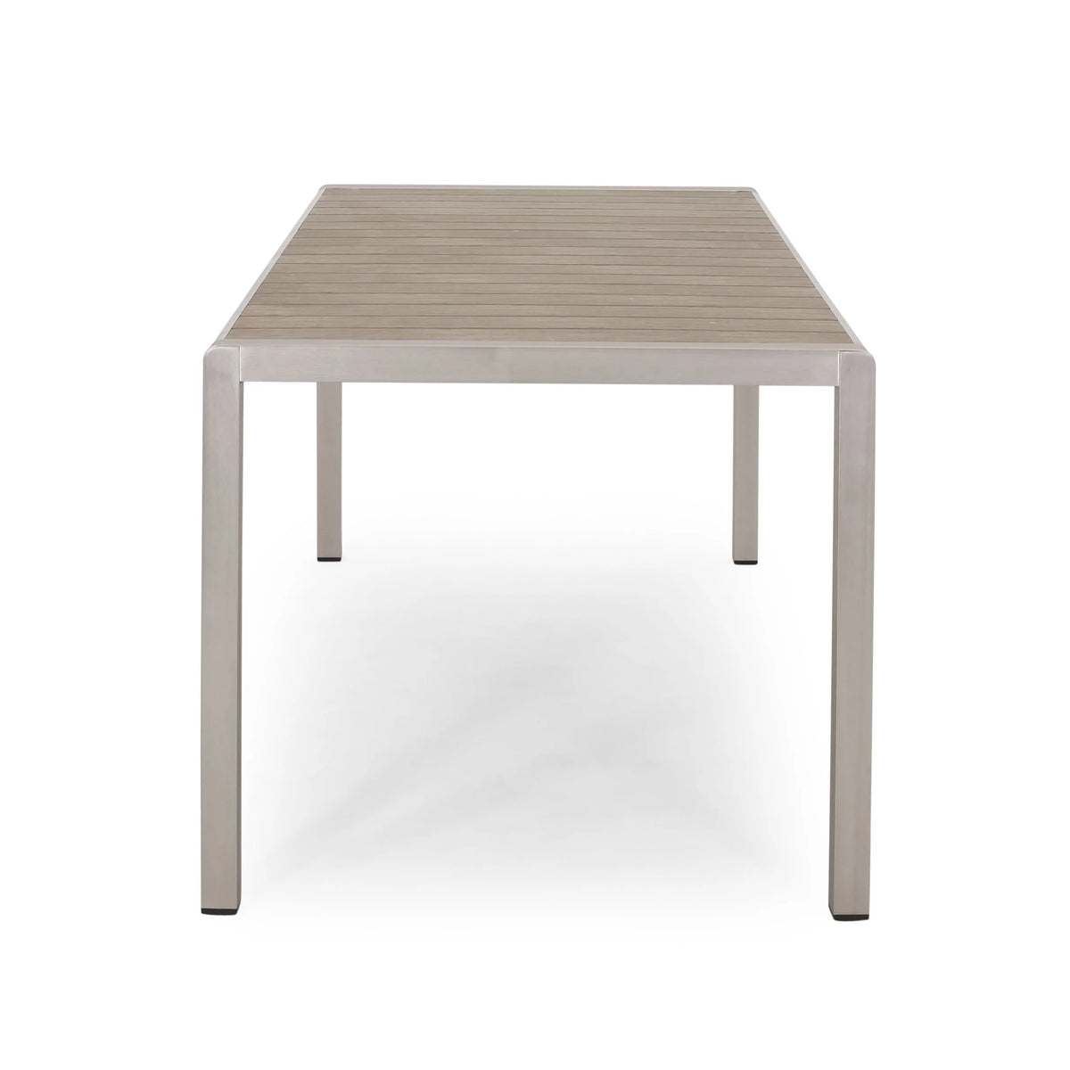 Outdoor Aluminum Dining Table with Faux Wood Top L947
