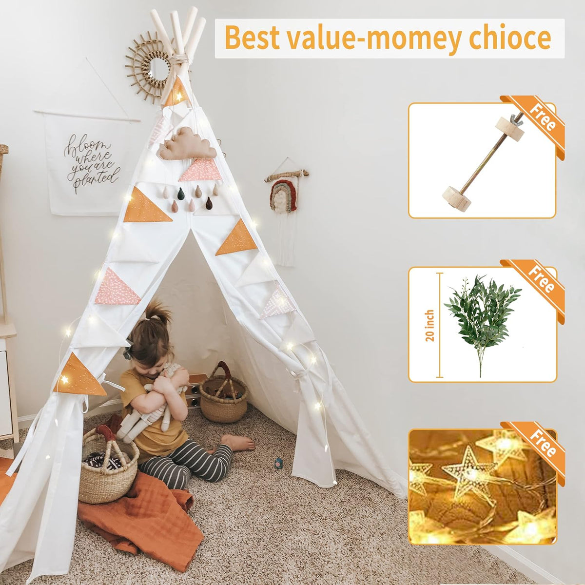 Teepee Play Tent with Carry Case Pack of 2 P902