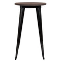 Black Metal Bar Height Table with Wood Top R511