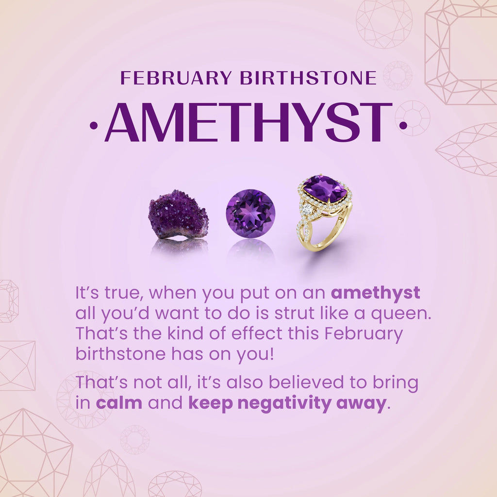 Amethyst with Diamond Halo Ring in 14K Rose Gold K288081